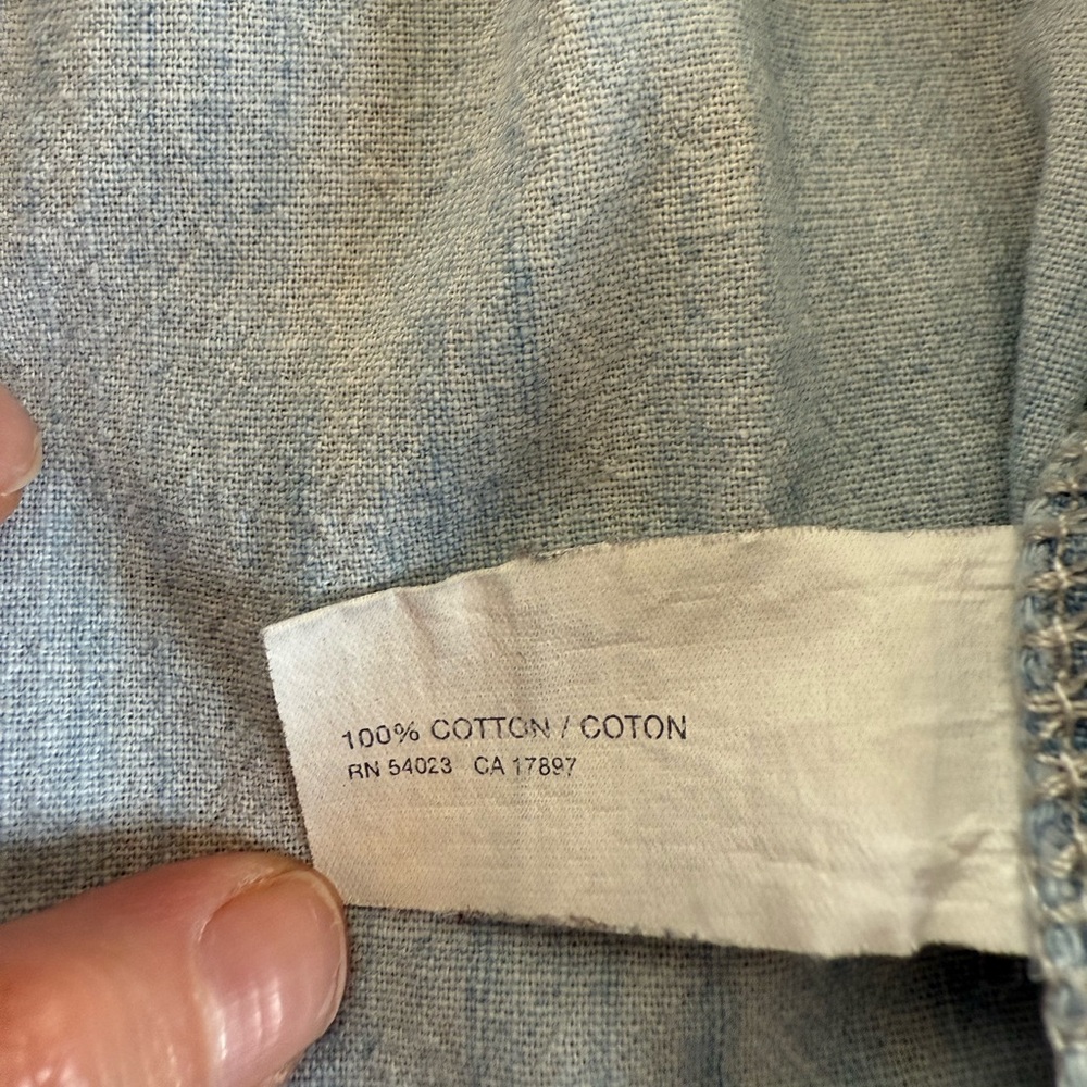 GAP Light Blue Chambray Denim Shirt - Picture 5 of 8
